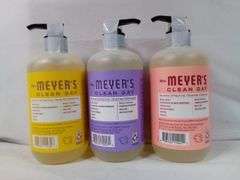 Assortment of 3 Mrs. Meyers Clean Day Liquid Hand Soaps
