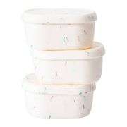 Room 2 Room Silicone Snack Containers with Lids Set – White 6.7oz each 3 Count