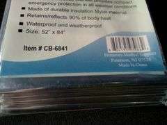 Lot Of 10 Primacare, Emergency Foil Mylar Rescue Blanket, 52" x 84" CB-6841