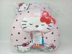 Hello Kitty Travel Neck Pillow, Throw & Eye Mask Set, 3 Piece