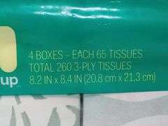 Up&Up Comforting Lotion Facial Tissue – 4 Boxes (65 Tissues/Box)
