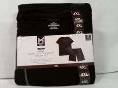 Member's Mark Men's Short Sleeve & Short Pajama Set – Black Size: 4XL 2 Piece