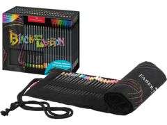 Faber Castell Black Edition Colored Pencils with Roll Up Case – 72 Pcs 116418