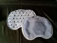 Lot of 2 Wall Mounted Silicone Shower Back & Foot Scrubber with Suction Cups