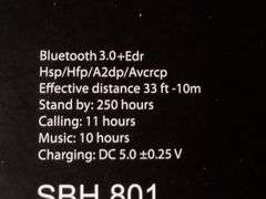Seda, Wireless HD Bluetooth Headphones SBH 801, White
