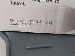 Handy Gourmet Sink Saver Countertop Protector – Grey 14.5" x 5.5" x 0.25" 2.5"D