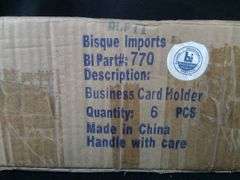 Bisque Imports, Business Card Holders, 6 Pieces 770