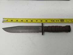 Ontario Knife Co OKC3S Marine Bayonet, Black Blade, Tan Hard Sheath