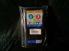 321 Party! Plastic Table Covers – Black 54" x 108" 3 Count ea. (6 Pack)