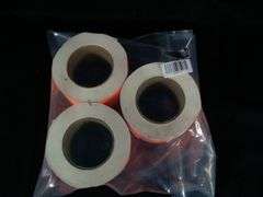 Lot of 3 Jumbo Label Stickers Roll – Round Orange