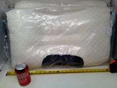 Lot of 2 - 8H Good Sleep Pillows, Cream & Gray, Standard 29"x19", Memory Foam