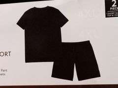 Member's Mark Men's Short Sleeve & Short Pajama Set – Black Size: 4XL 2 Piece