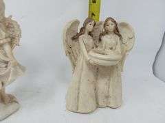 Assortment of 2 Vintage Ceramic Angel Figurines