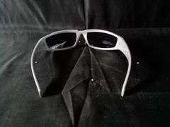 Men's Racer Wrap Sunglasses, Silver, One Size