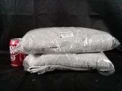 Lot of 2 Diamond Pattern Bath Towel – Gray