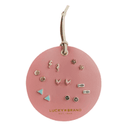 Lucky Brand Pink Summer Leather Stud Set