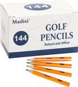 Madisi, Golf Half Pencils, 144 Pack