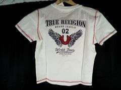 True Religion, Women’s Wing Logo Tee, White, Medium