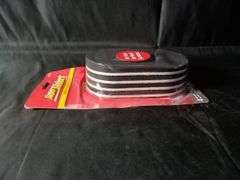 Super Sliders, Oval Felt Furniture Sliders, Black, 3.5" x 6", 4 Pack