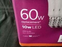 Philips, 60W Equivalent A19 LED Bulbs, White, 4 Pack