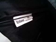 Totes Eco-Friendly Recycled Fabric Auto Open/Close Umbrella – Black
