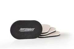 Super Sliders, Oval Felt Furniture Sliders, Black, 3.5" x 6", 4 Pack