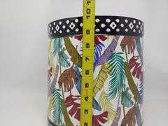 Floral Ceramic Indoor Outdoor Planter Pot 10.08"x10.08" White - Threshold