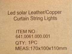 Grand Patio LED Solar Leather/Copper Curtain String Lights