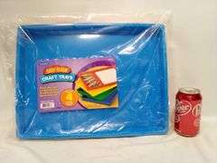 Lakeshore Easy-Clean Craft Plastic Trays Set – Asst. Colors 12" x 16" 4 Count