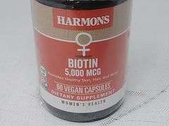 Harmons Women's Health Biotin Dietary Supplement – 60 Vegan Capsules ea. 3 Count