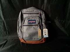 JanSport Cool Student Backpack – Grey Letterman