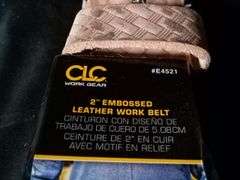CLC Work Gear 2" Embossed Leather Work Belt – Beige E4521