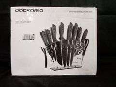 Dockorio, 19 Piece High Carbon Stainless Steel Kitchen Knife Set DCK-19