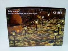 Set of 6 Outdoor Solar Landscape Lights, Plastic, LED