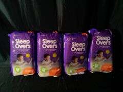 Lot of 4 Cuties Sleep Overs Day & Night Protection for Boys & Girls – LG/XL