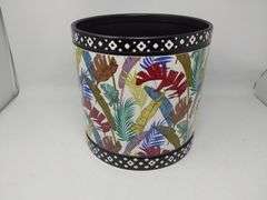 Floral Ceramic Indoor Outdoor Planter Pot 10.08"x10.08" White - Threshold
