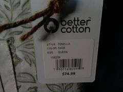 Better Cotton Restore Home Cotton Sheet Set – Sage Fenella Queen 4 Piece