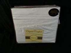 Elegant Comfort 1800 Thread Count Egyptian Cotton Sheet Set – White Queen 4 Pc
