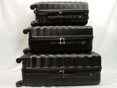Hardside Spinner Luggage with Secure TSA Lock Set – Black 3-Piece
