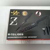 Z Swiss Gold, Pro Line Kitchen 6 Piece Knife Set, Marble Coating