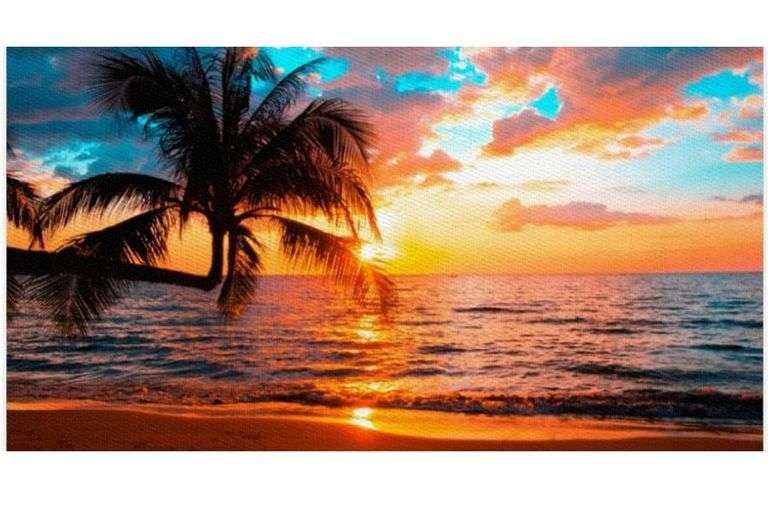Sea Beach Coconut Tree Diamond Art Painting Kit – ZM78 40" x 80" A1723