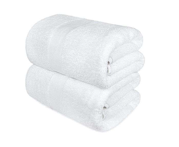 Precise Textiles, Cotton Bath Towel, 56", White