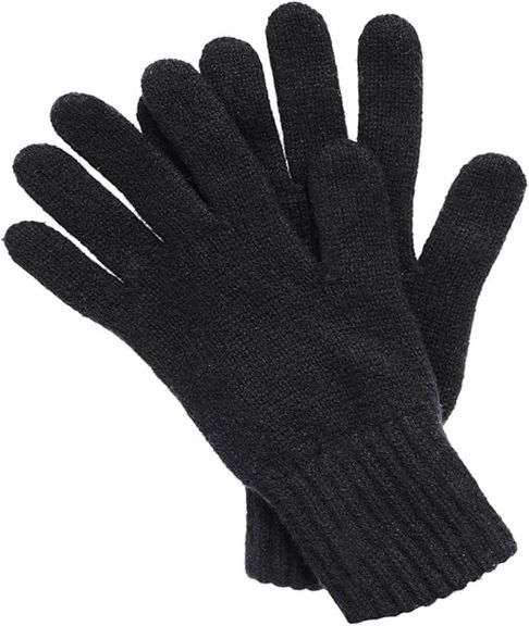 Women's Cashmere Knitted Gloves – Black One Size