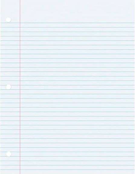 Lot of 3 - School Smart 3-Hole Punched Filler Paper, White - 200 Sheets per Pack