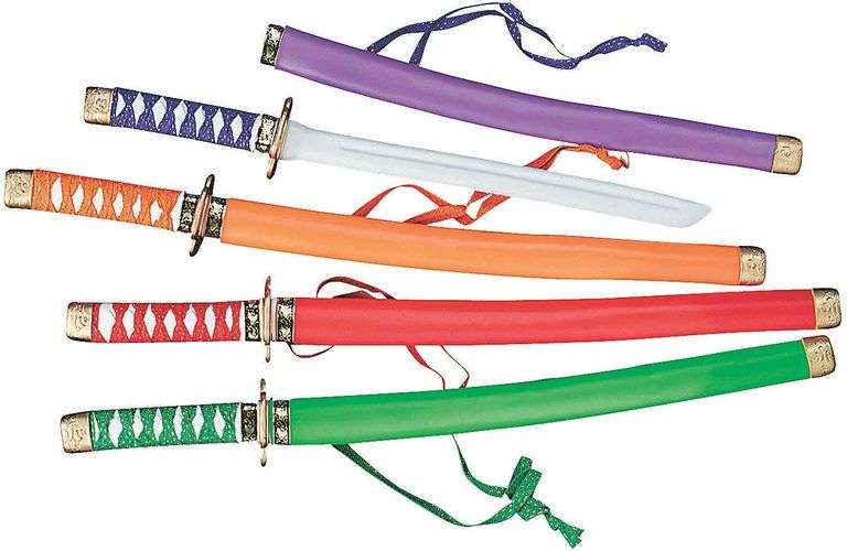Lot Of 12 Fun Express, Neon Samurai Swords