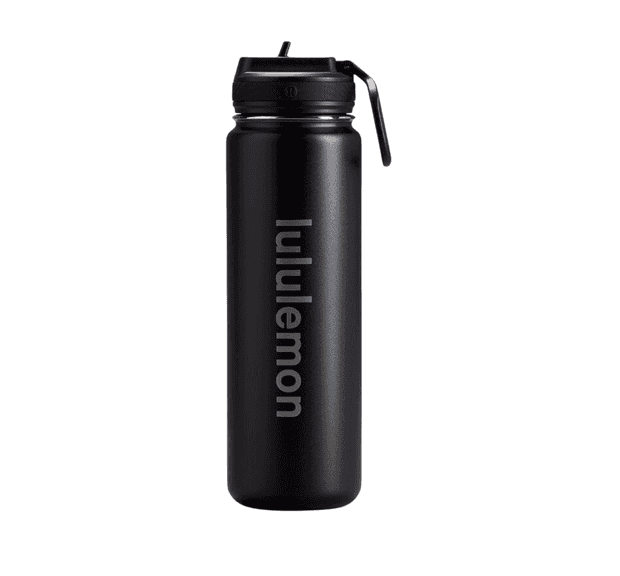 Back to Life Sport Bottle with Straw Lid – Black 24 oz