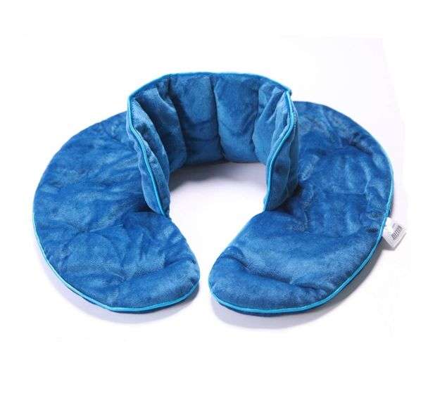 Calming Comfort, Weighted Hot and Cold Neck and Shoulder Wrap, Blue