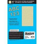 Headline, Helvetica Metallic Gold Vinyl Lettering, Capital Letters, 1"
