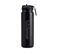 Back to Life Sport Bottle with Straw Lid – Black 24 oz