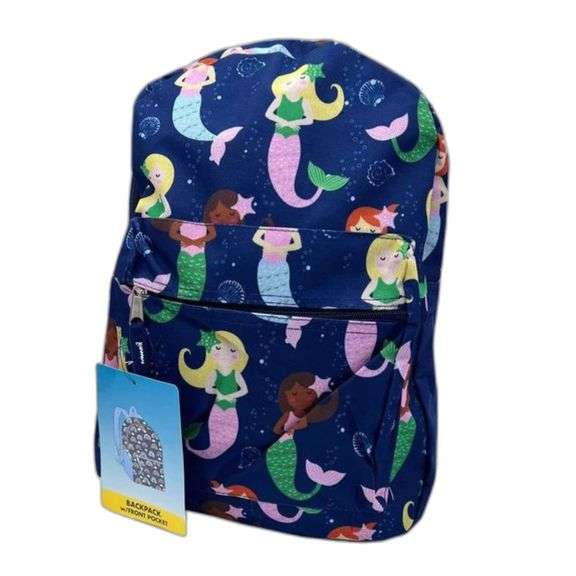 Moda West, Briefcase Backpack, 15" x 11" x 4", Navy Blue